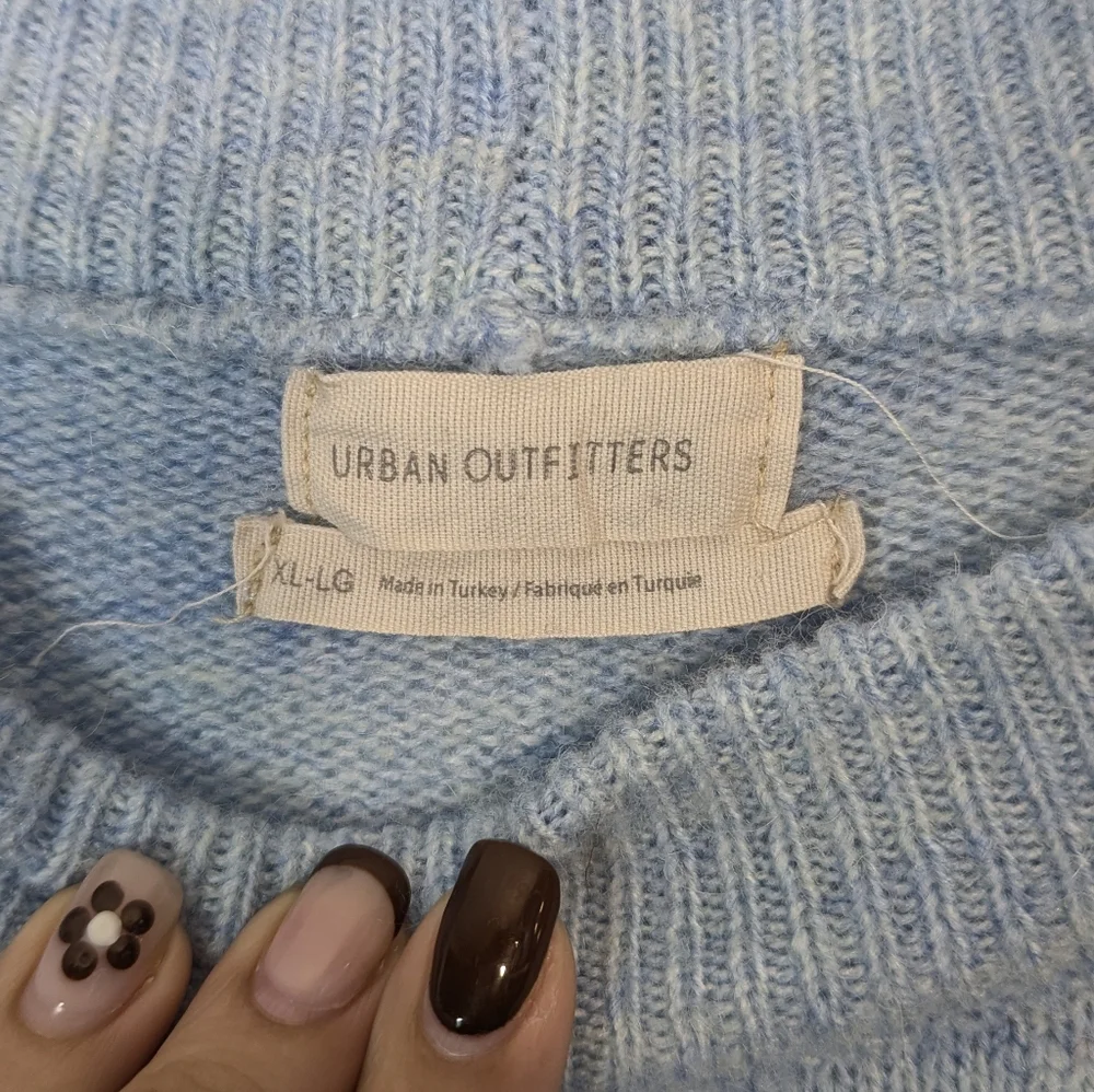 Women's Urban Outfitters Blue And Yellow Stripe Wool Sweater - Picture 7 of 9